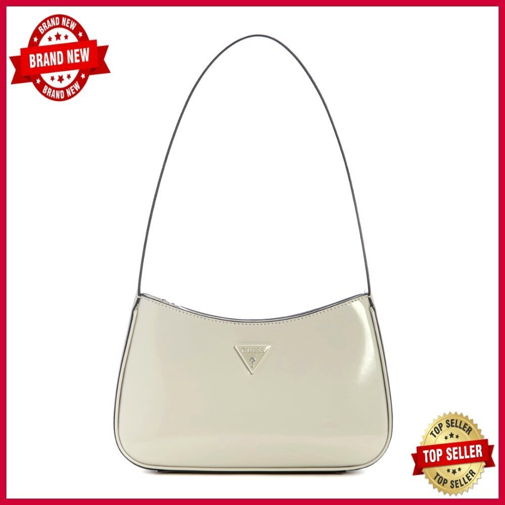 Top Zip Shoulder Bag with Interior Compartments, Smooth PU Material